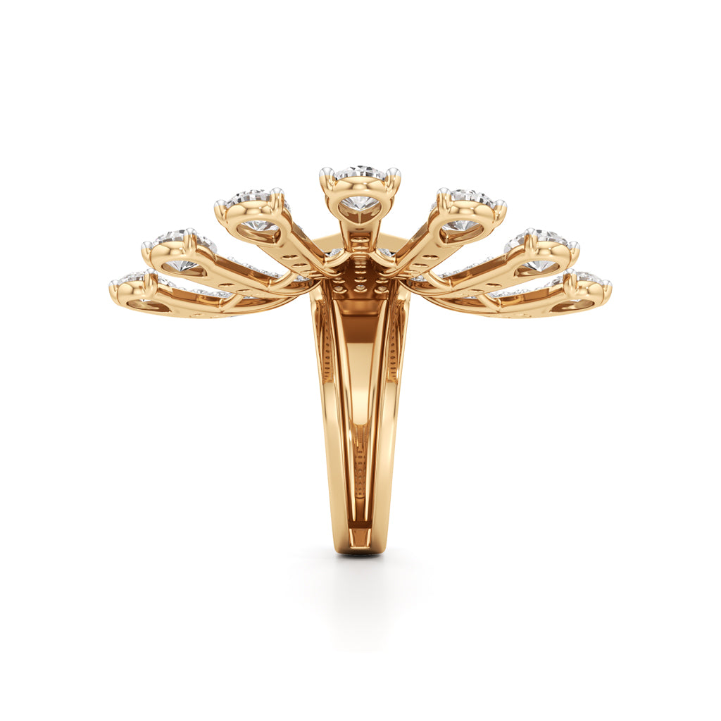 Diamond Fan Solstice Ring