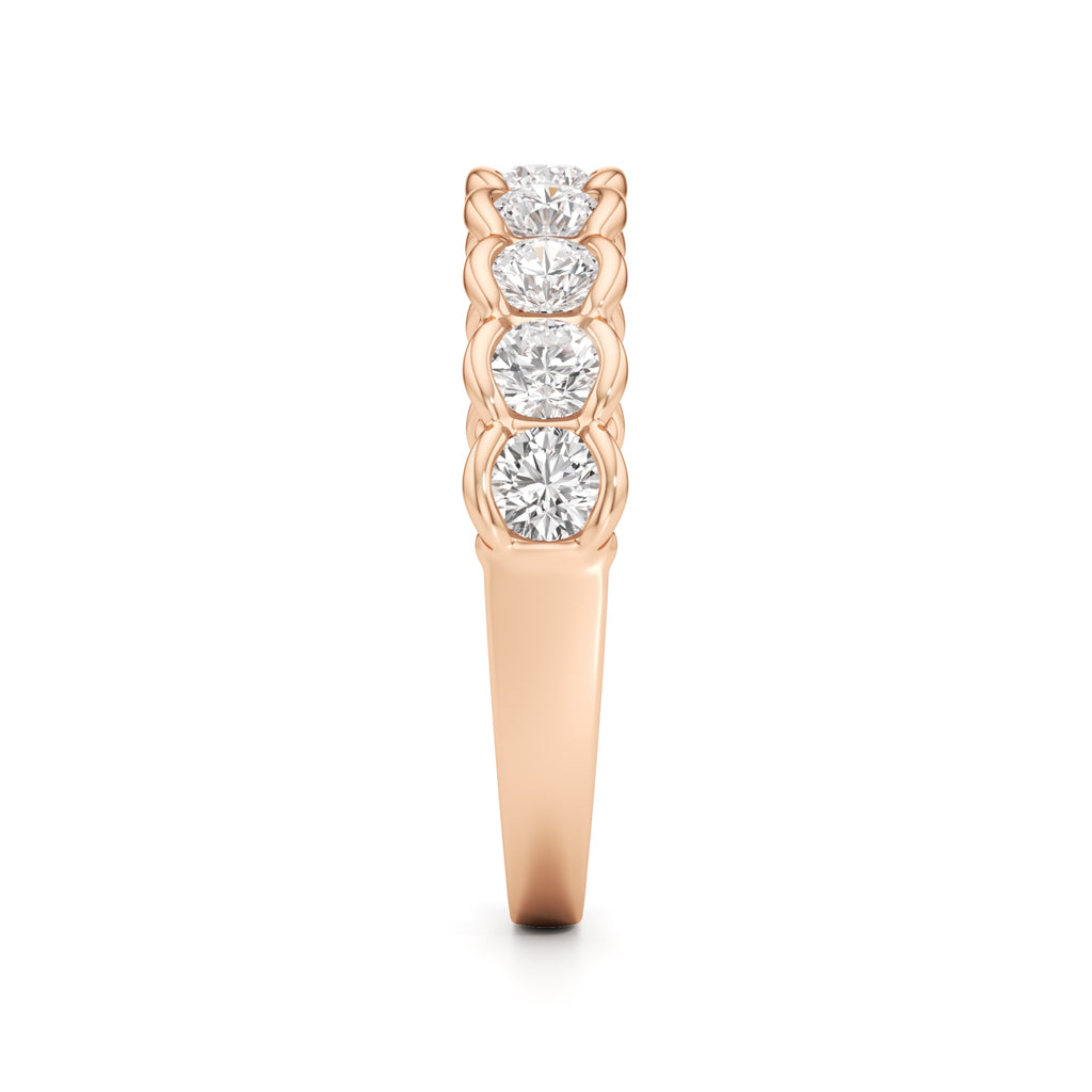 Scalloped Diamond Band