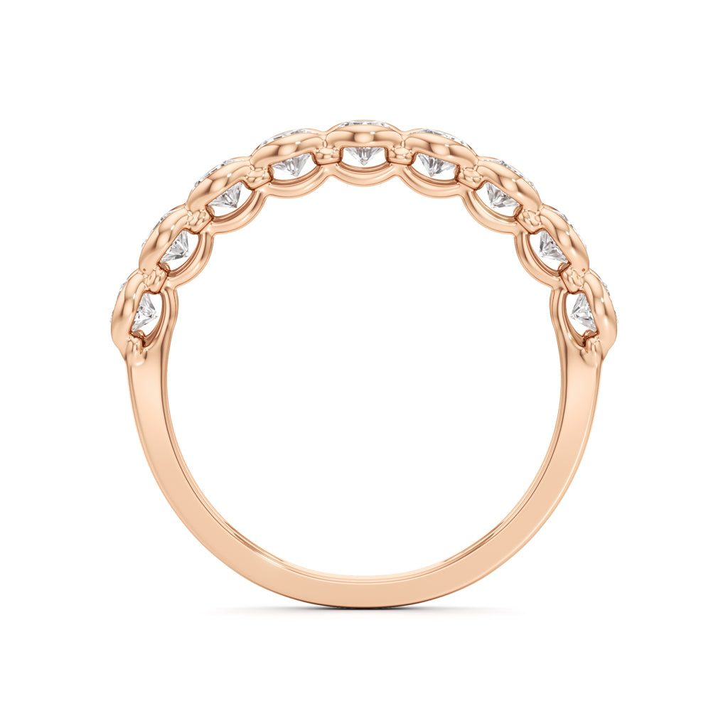 Scalloped Diamond Band