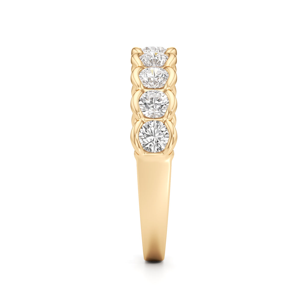 Scalloped Diamond Band