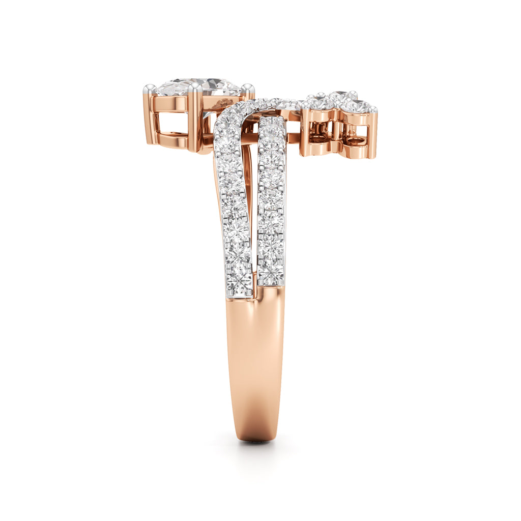 Oval Cluster Diamond Brillora Ring