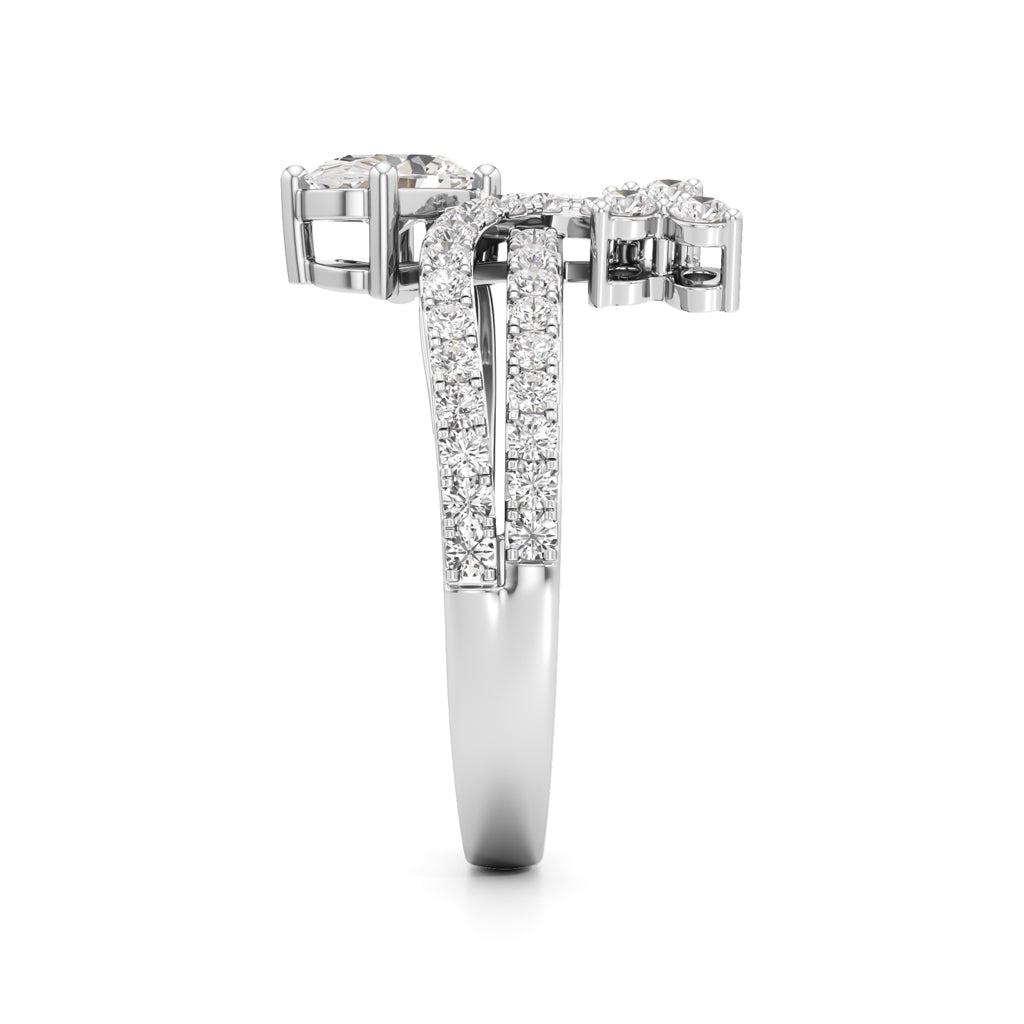 Oval Cluster Diamond Brillora Ring