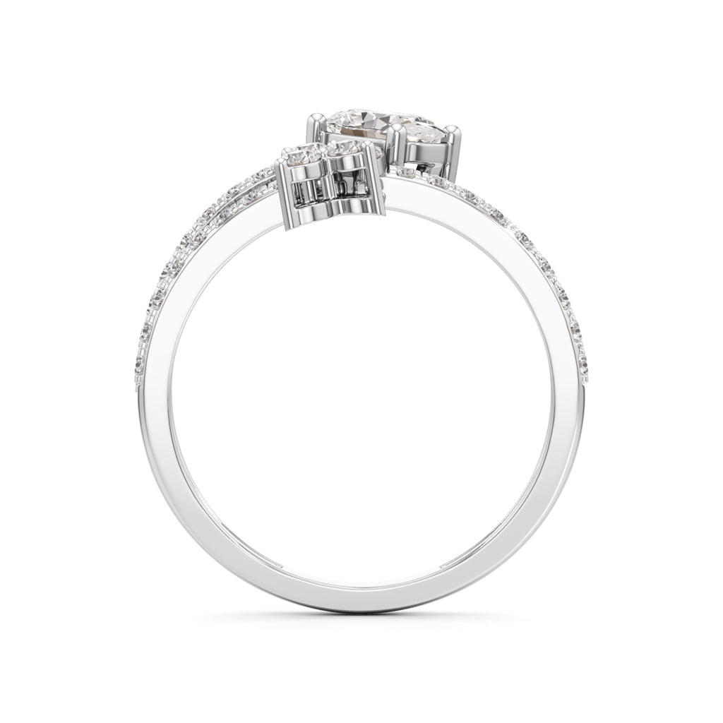 Oval Cluster Diamond Brillora Ring