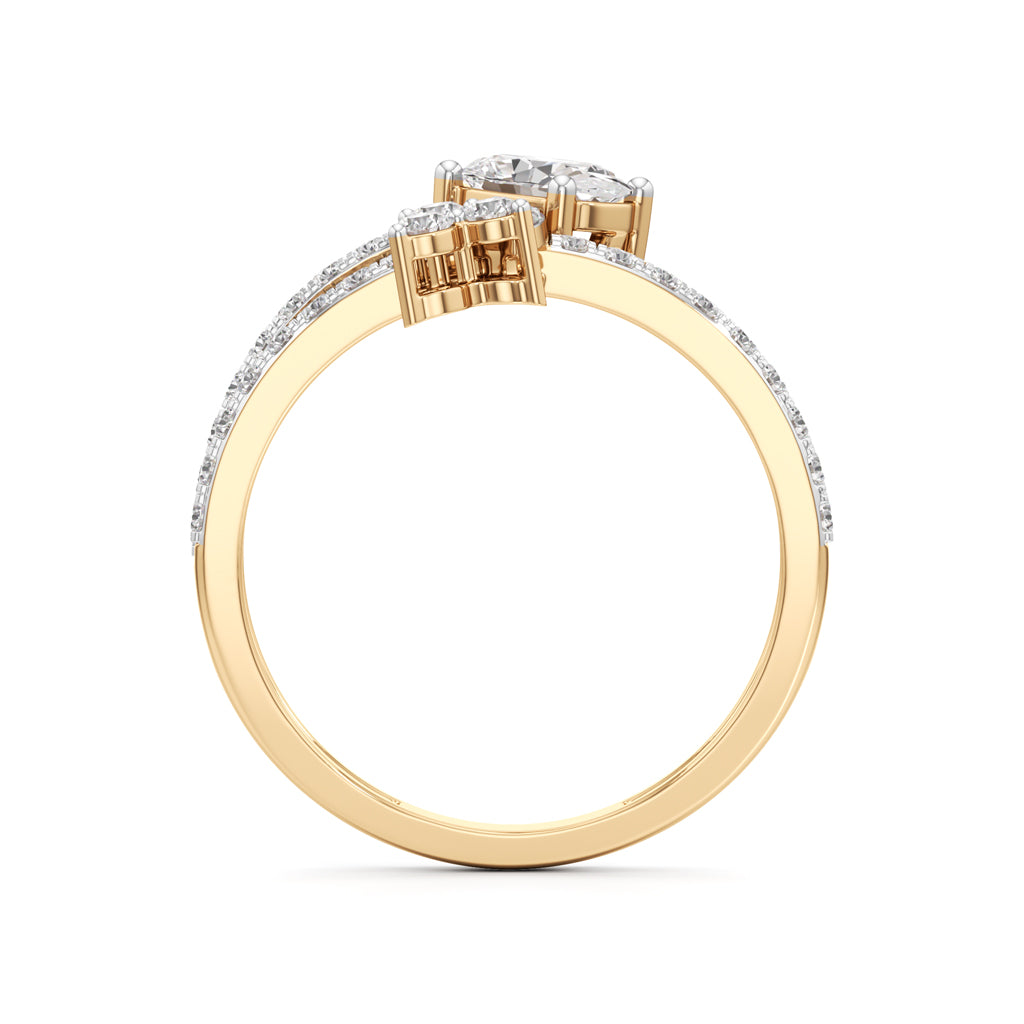 Oval Cluster Diamond Brillora Ring