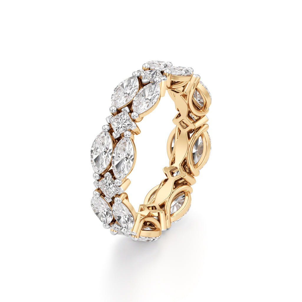 Marquise Princess Cut Diamond Shinelink Band