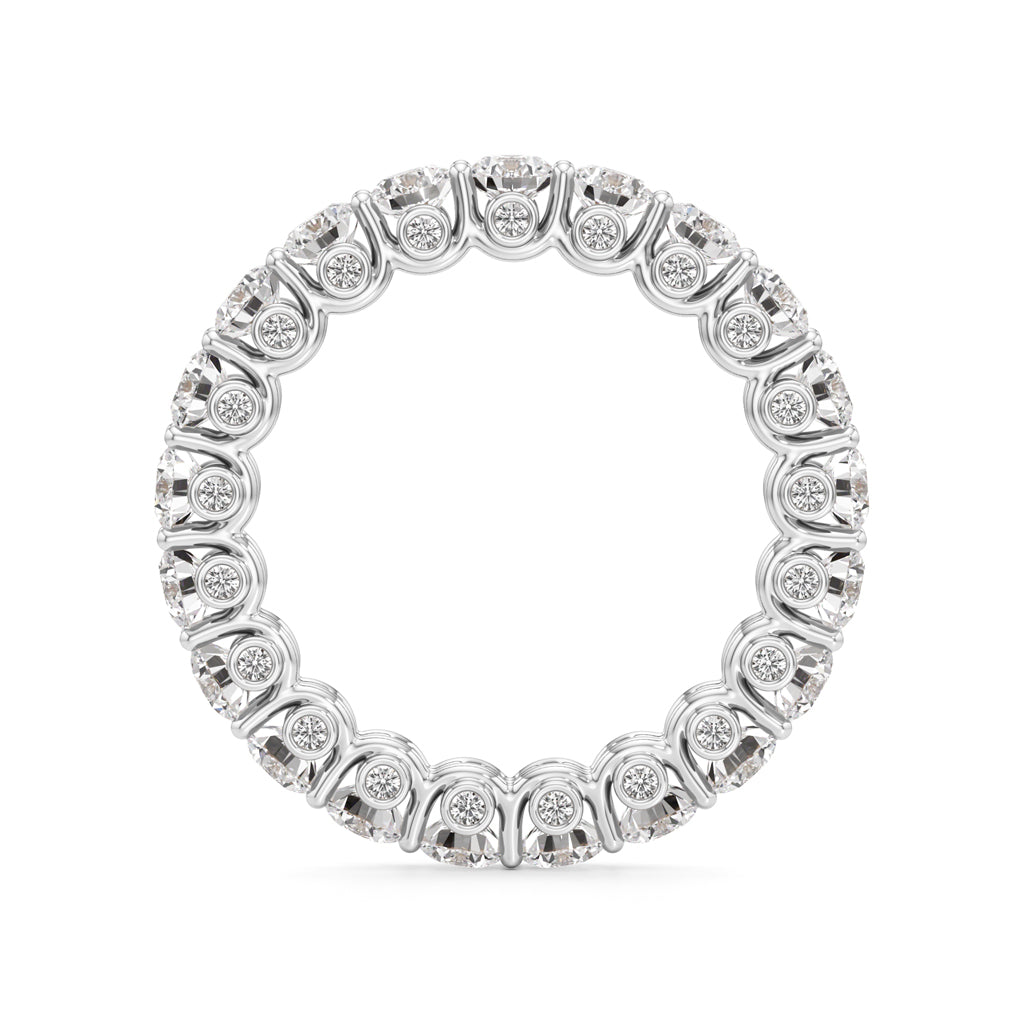 Round Diamond Prong Set Eternity Gleamband