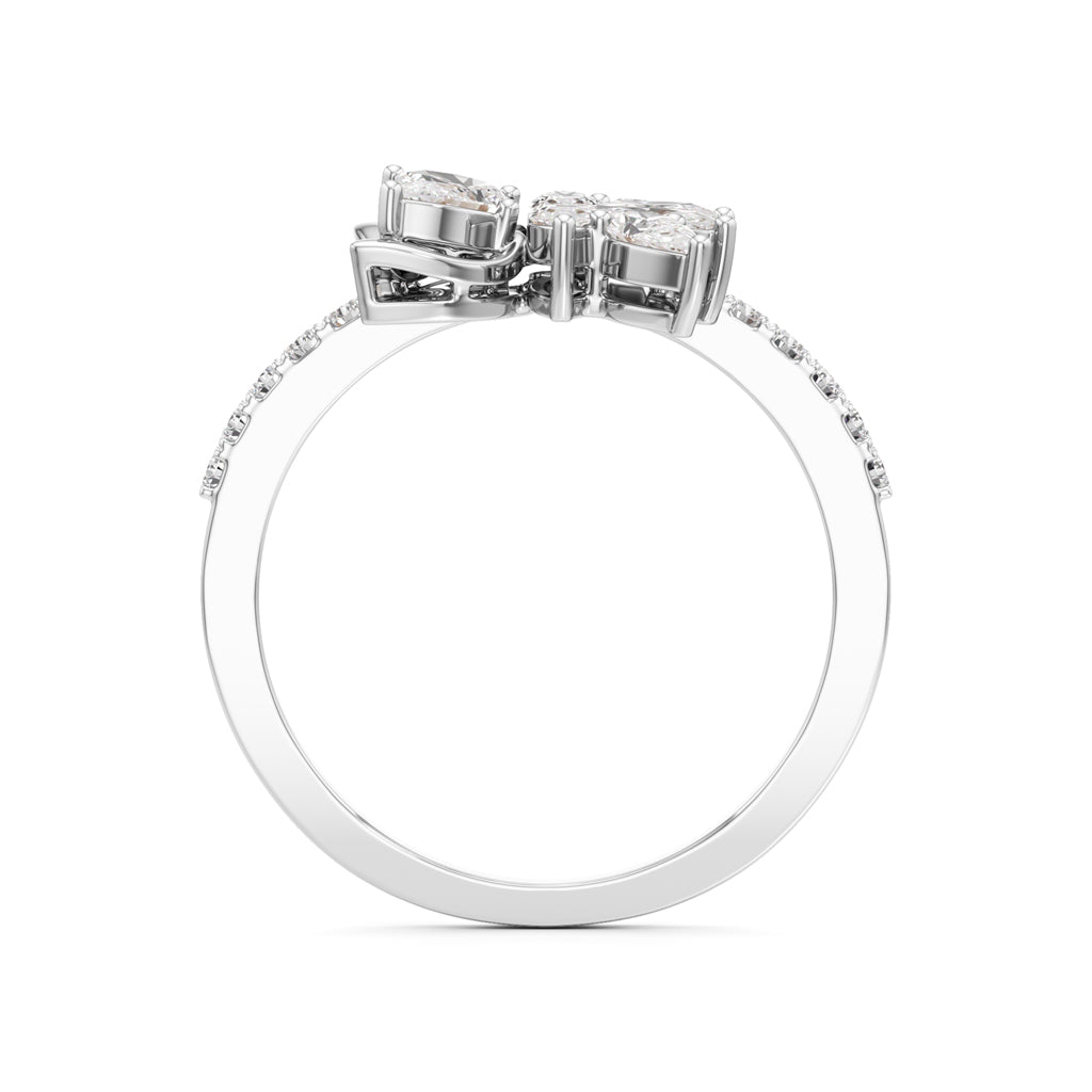 Marquise & Pear Diamond Floral Ring