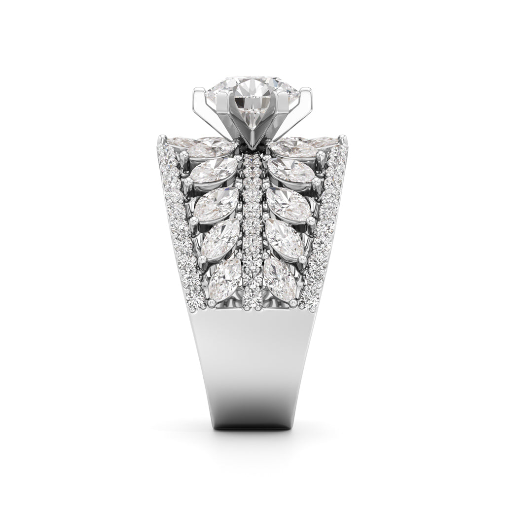 Round & Marquise Heartspark Cluster Ring