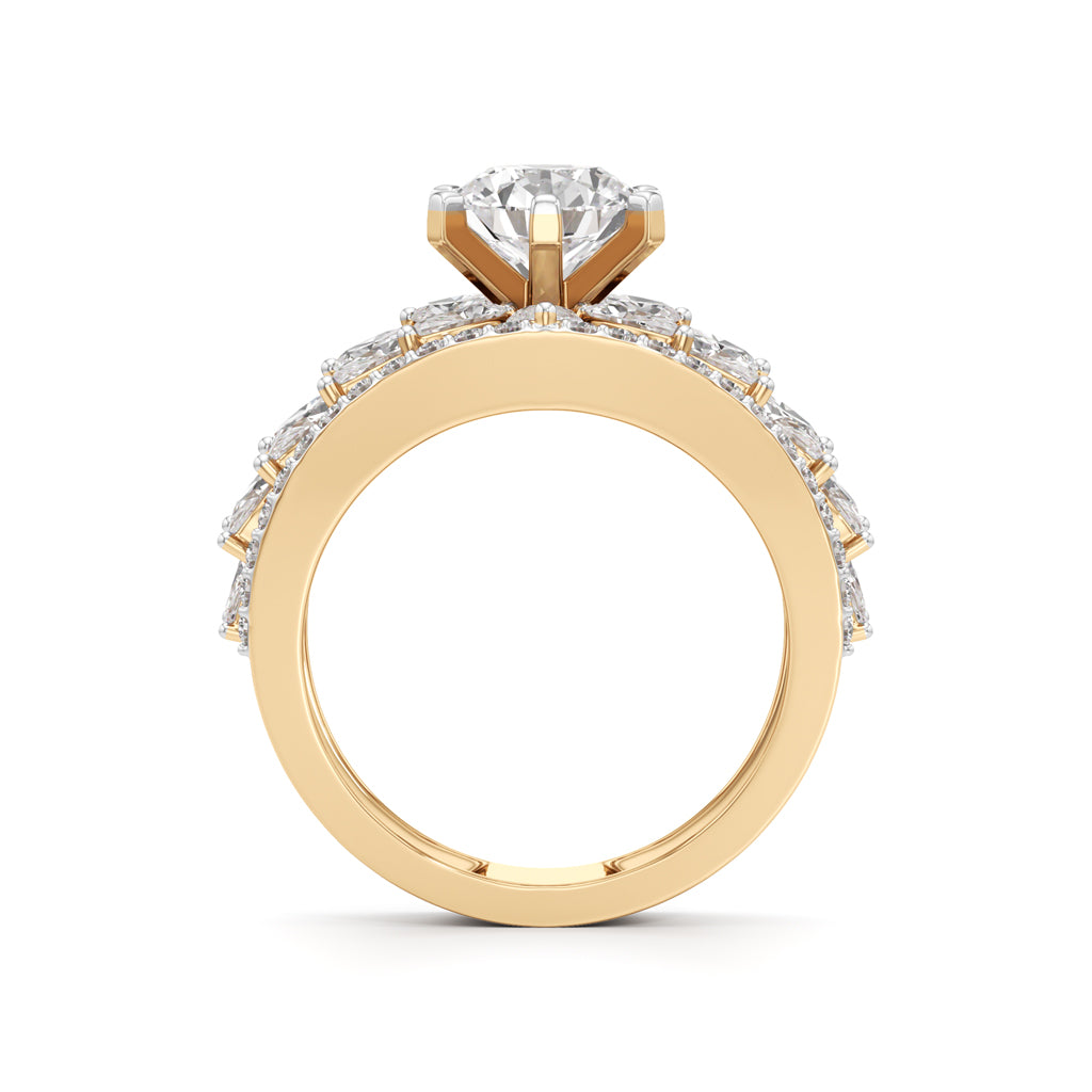 Round & Marquise Heartspark Cluster Ring