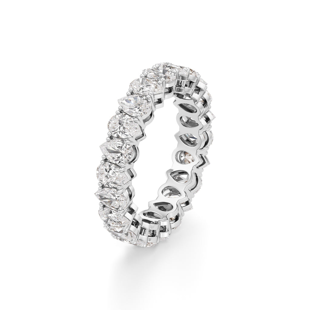 Pear Diamond Eternity Band