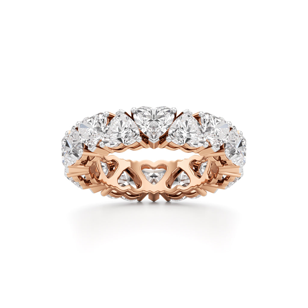 Heart Diamond Eternity Band