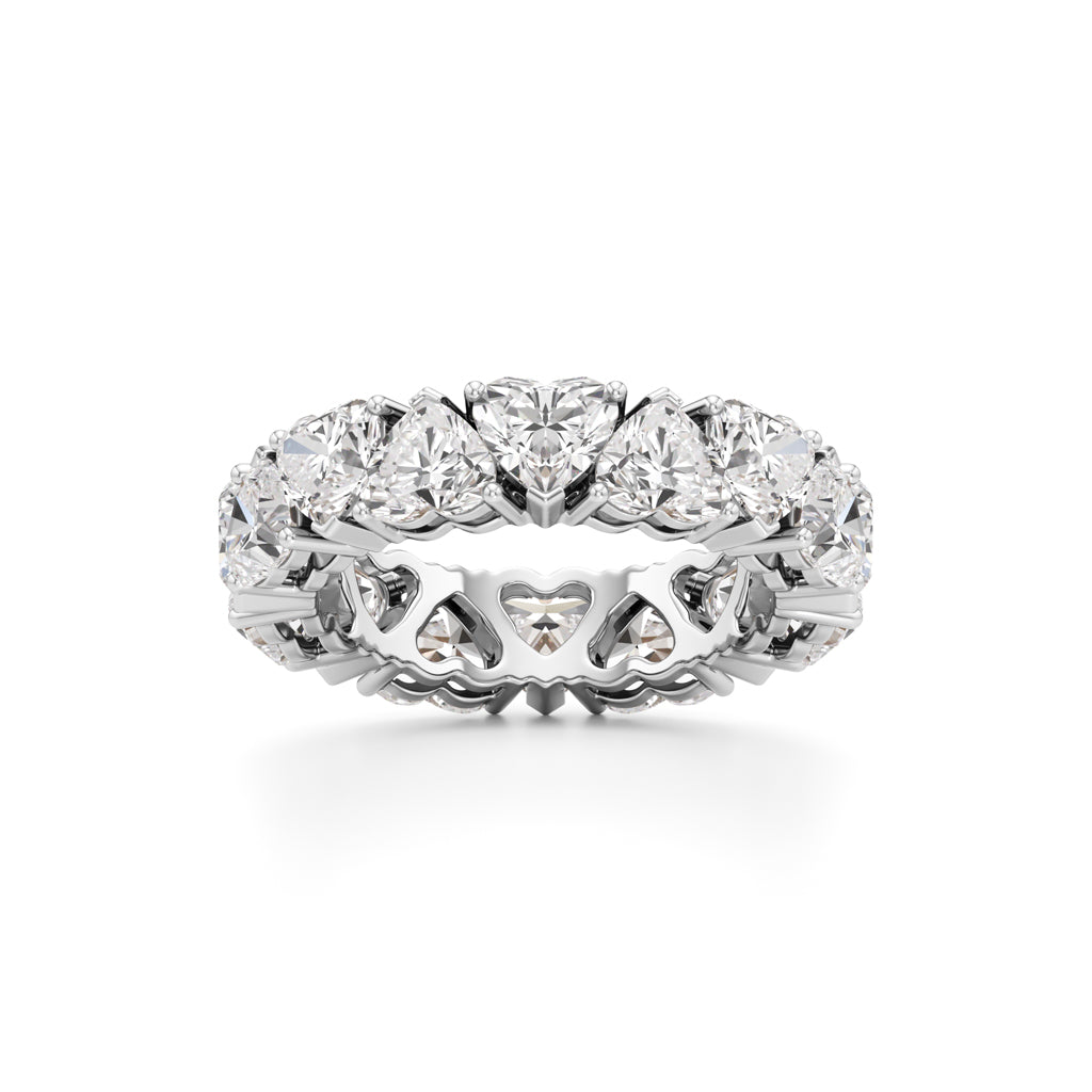 Heart Diamond Eternity Band