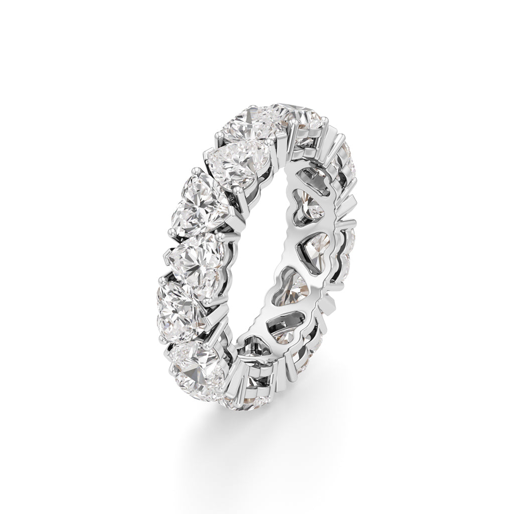 Heart Diamond Eternity Band