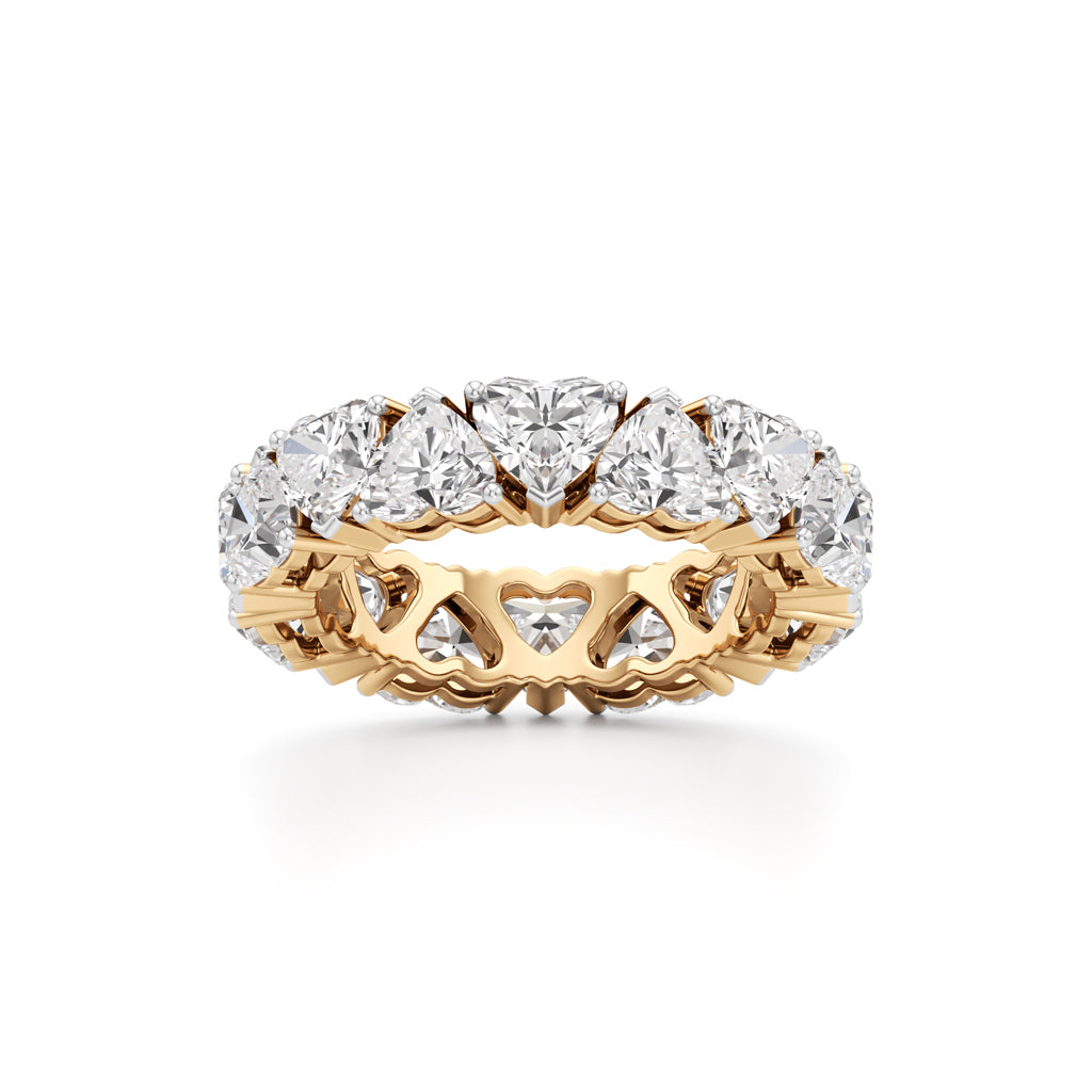 Heart Diamond Eternity Band