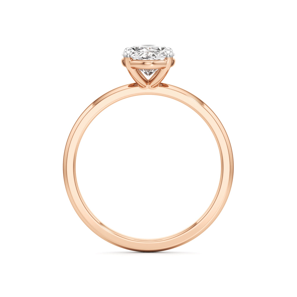 Classic Oval Diamond Solitaire Ring