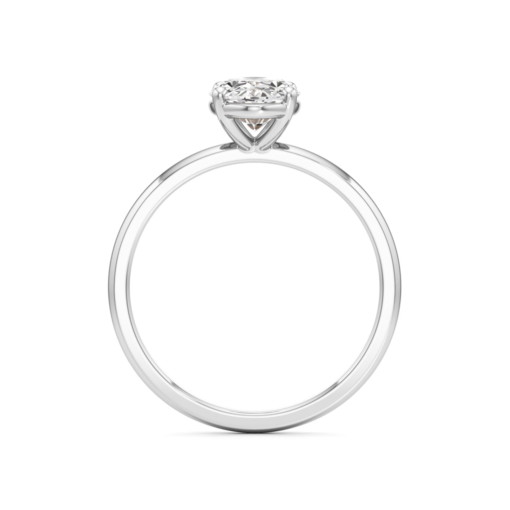 Classic Oval Diamond Solitaire Ring