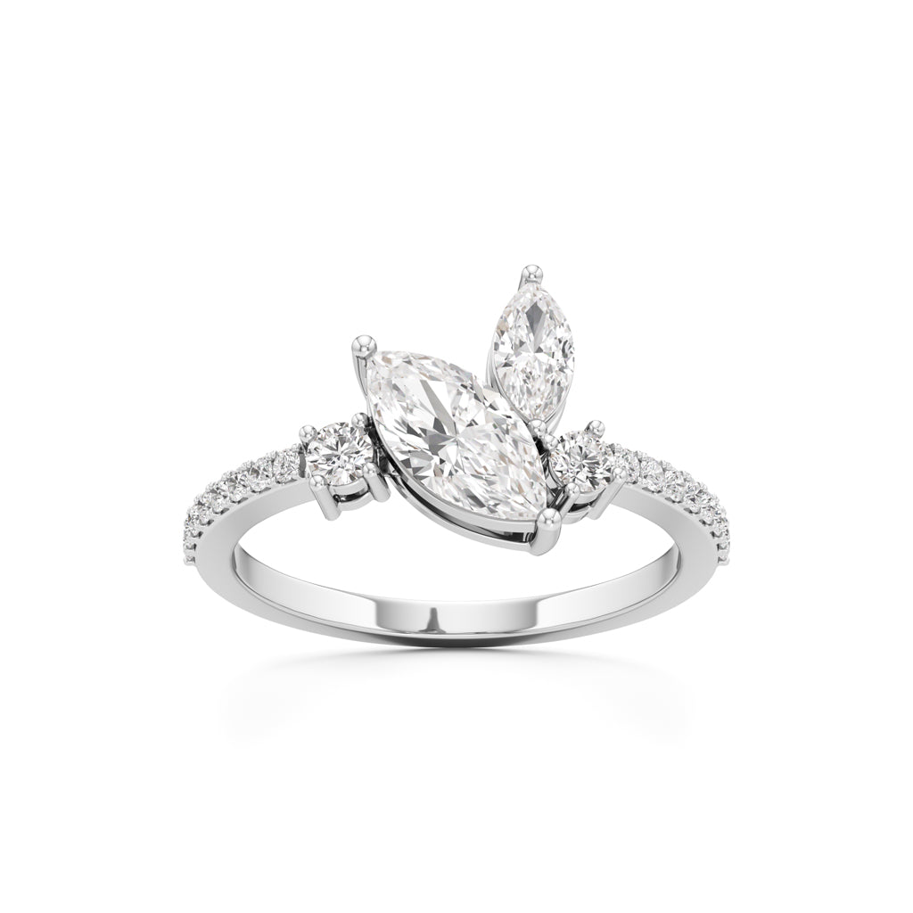 Twilight Petal Marquise Diamond Ring
