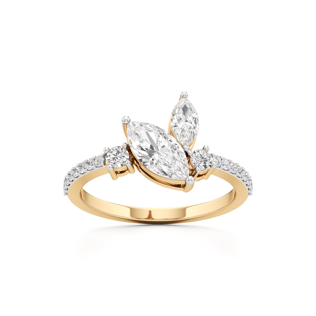 Twilight Petal Marquise Diamond Ring