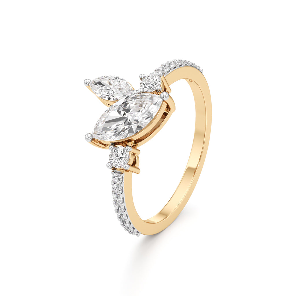 Twilight Petal Marquise Diamond Ring