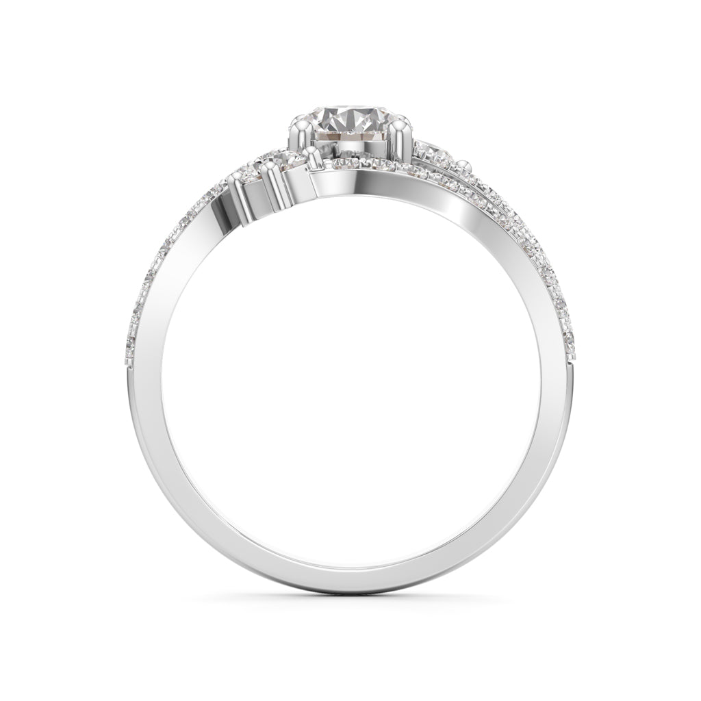 Radiant Flow Diamond Wrap Ring
