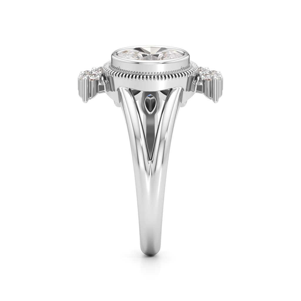 Elysian Radiance Floral Diamond Ring