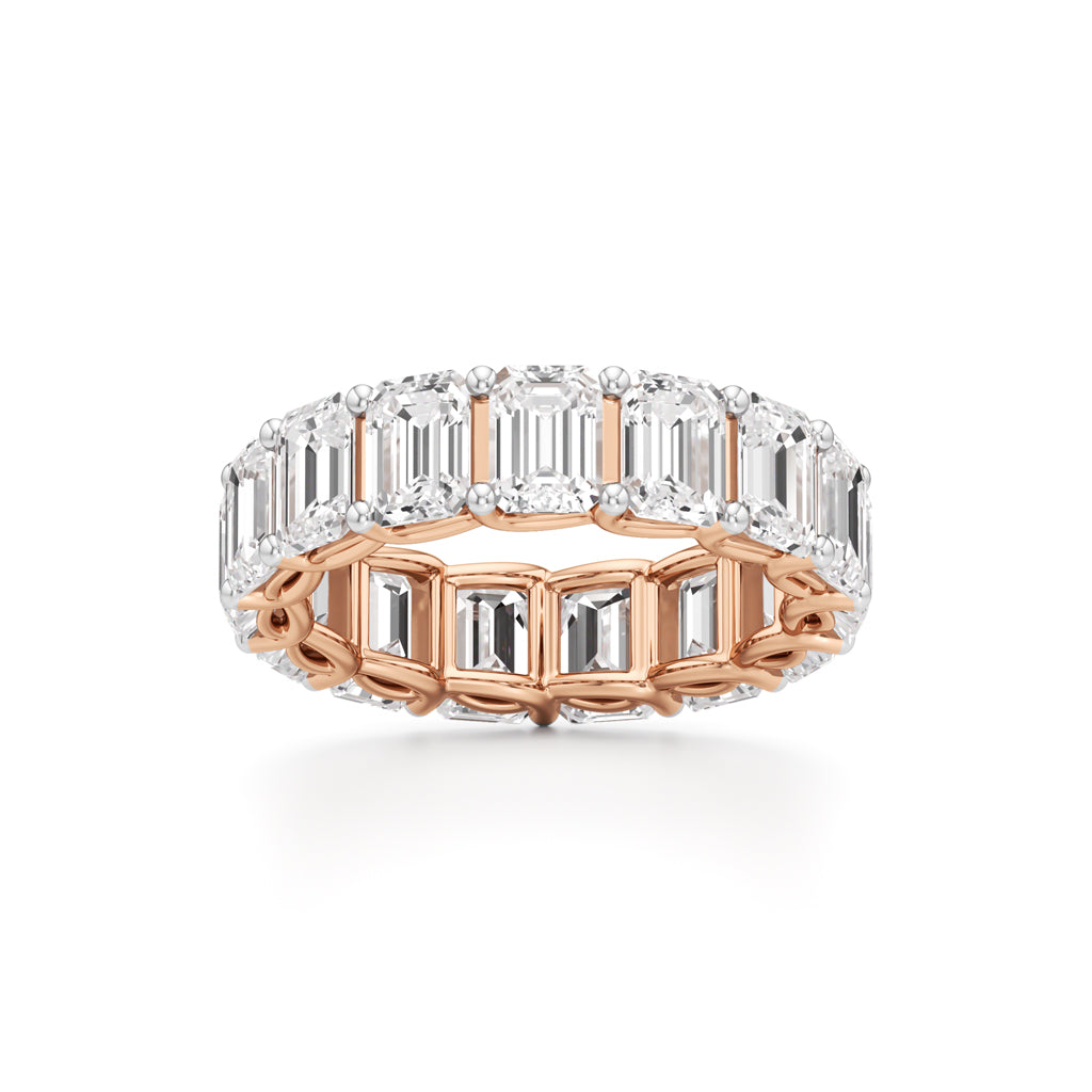 Dazzling Emerald Cut Diamond Eternity Band