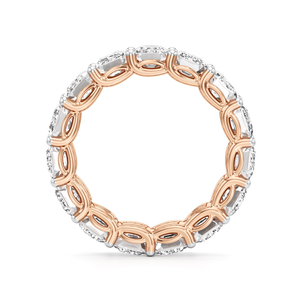 Dazzling Emerald Cut Diamond Eternity Band