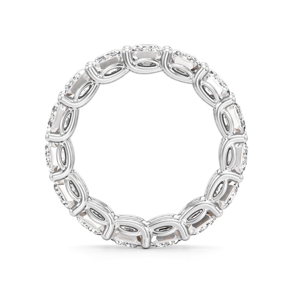 Dazzling Emerald Cut Diamond Eternity Band