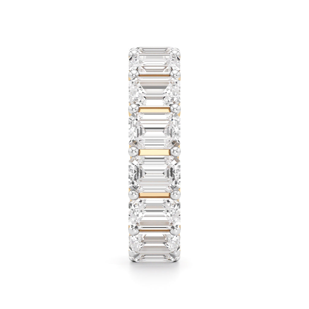 Dazzling Emerald Cut Diamond Eternity Band