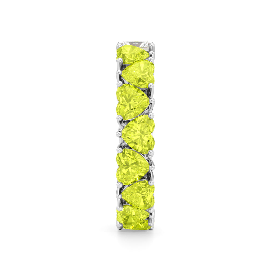 DualTone Heart Radiant Cut Eternity Band