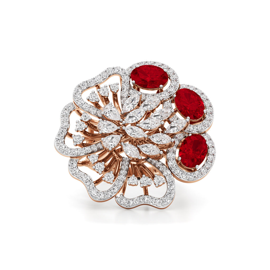 Flamora Bloom Ruby Ring