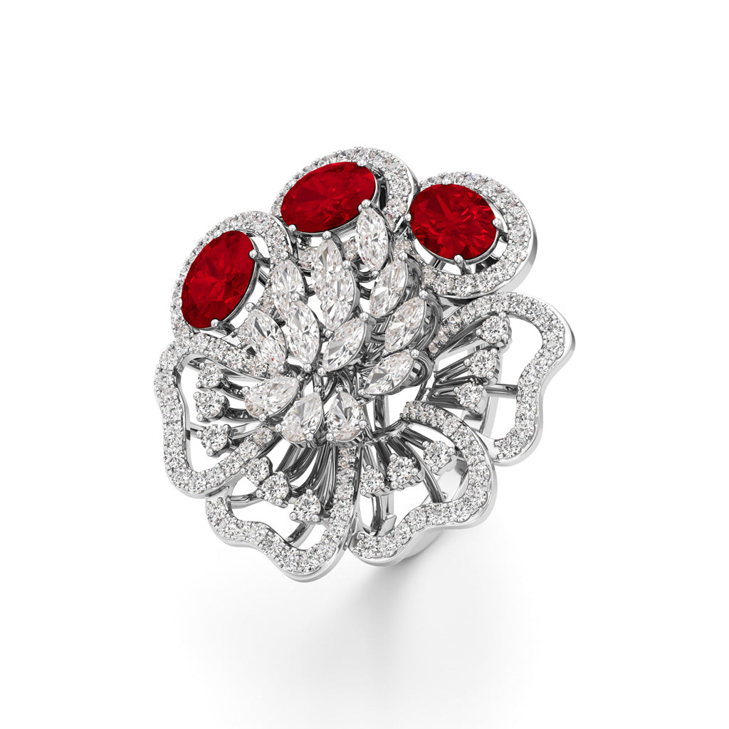 Flamora Bloom Ruby Ring