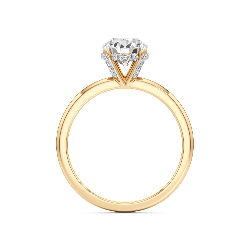 Elevated Diamond Set Solitaire Ring