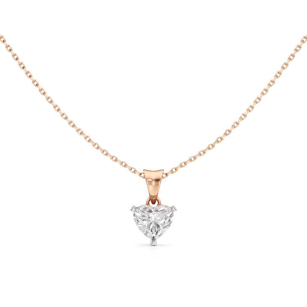 Dazzle 1.5Ct Heart Cut Solitaire Pendant
