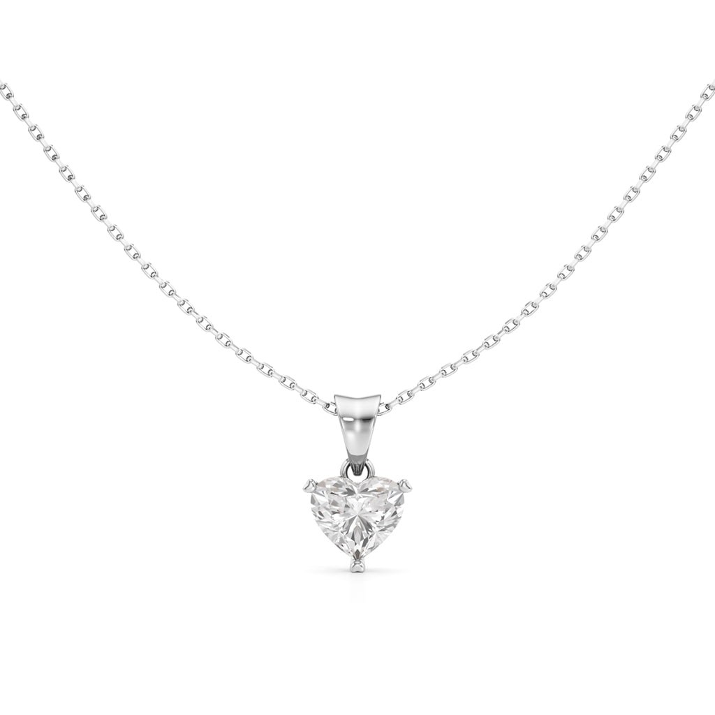 Dazzle 1.5Ct Heart Cut Solitaire Pendant