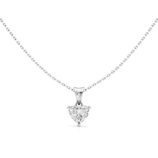 Dazzle 1.5Ct Heart Cut Solitaire Pendant