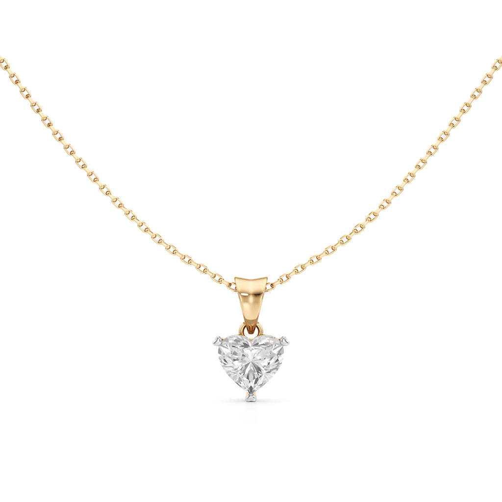 Dazzle 1.5Ct Heart Cut Solitaire Pendant