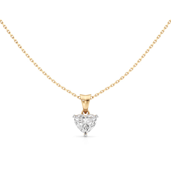 Dazzle 1.5Ct Heart Cut Solitaire Pendant