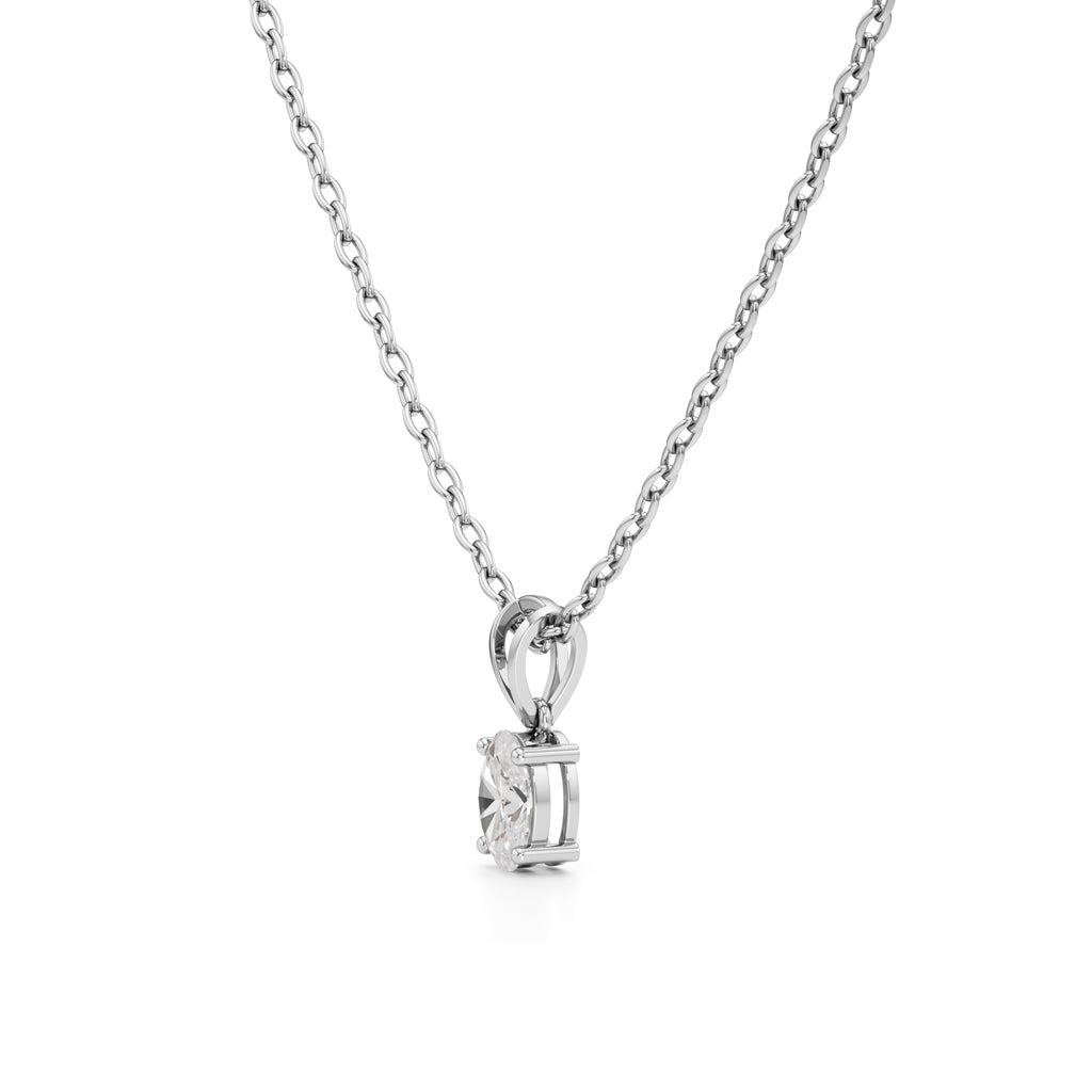 Eclipse 1Ct Oval Cut Solitaire Pendant