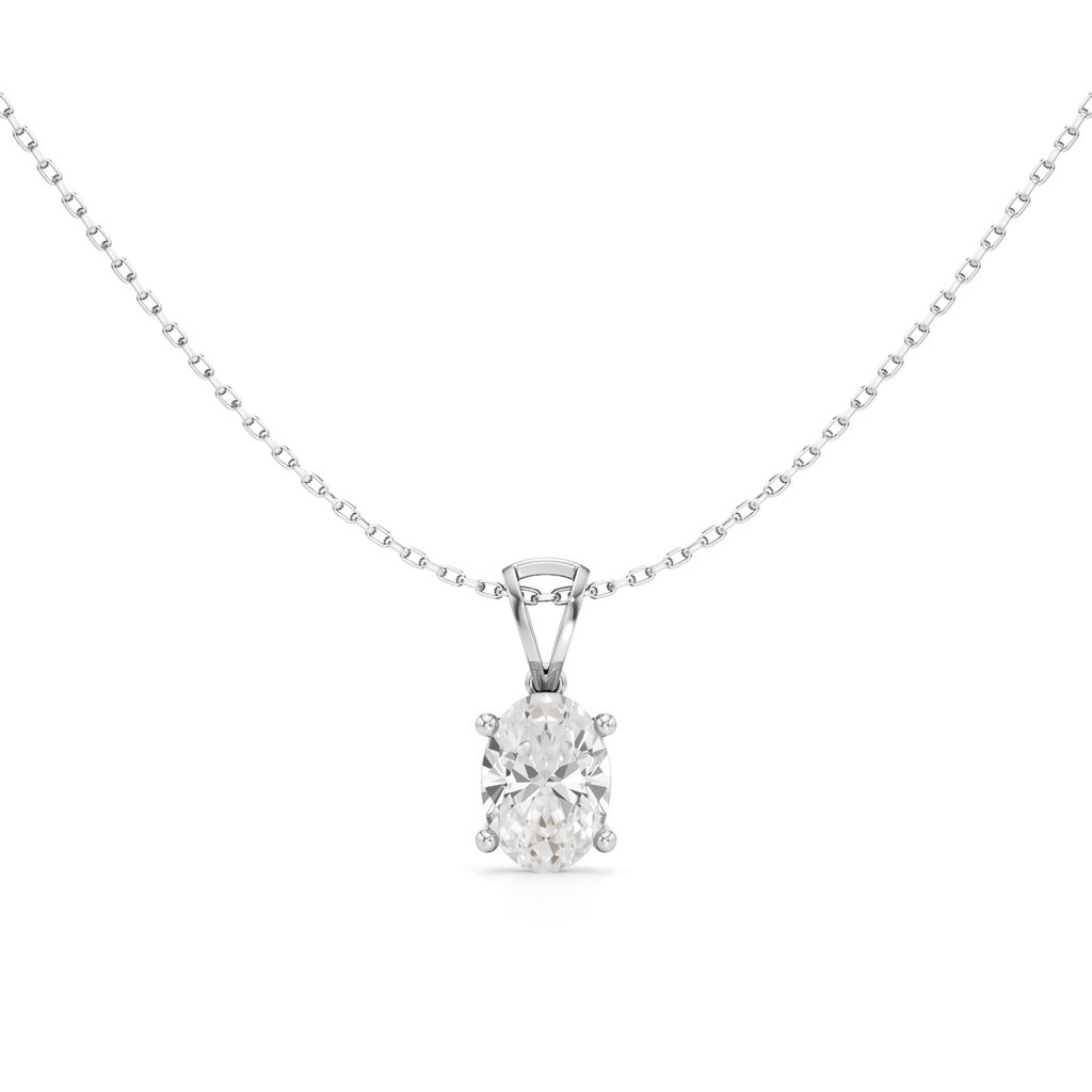 2Ct Oval Shape Solitaire Pendants