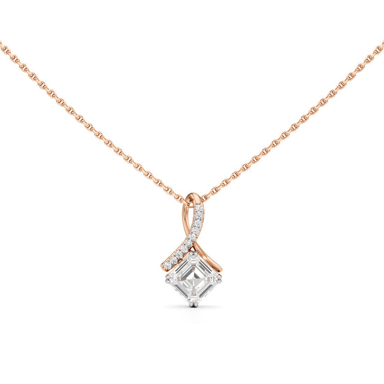 Faelora 1.50Ct Solitaire Asscher Cut Casual Pendant