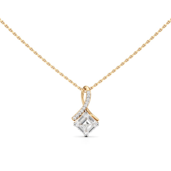 Faelora 1.50Ct Solitaire Asscher Cut Casual Pendant