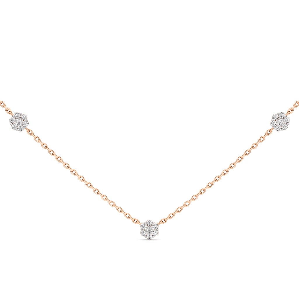 Wistaria Flower Style Round Cut Delicate Pendant