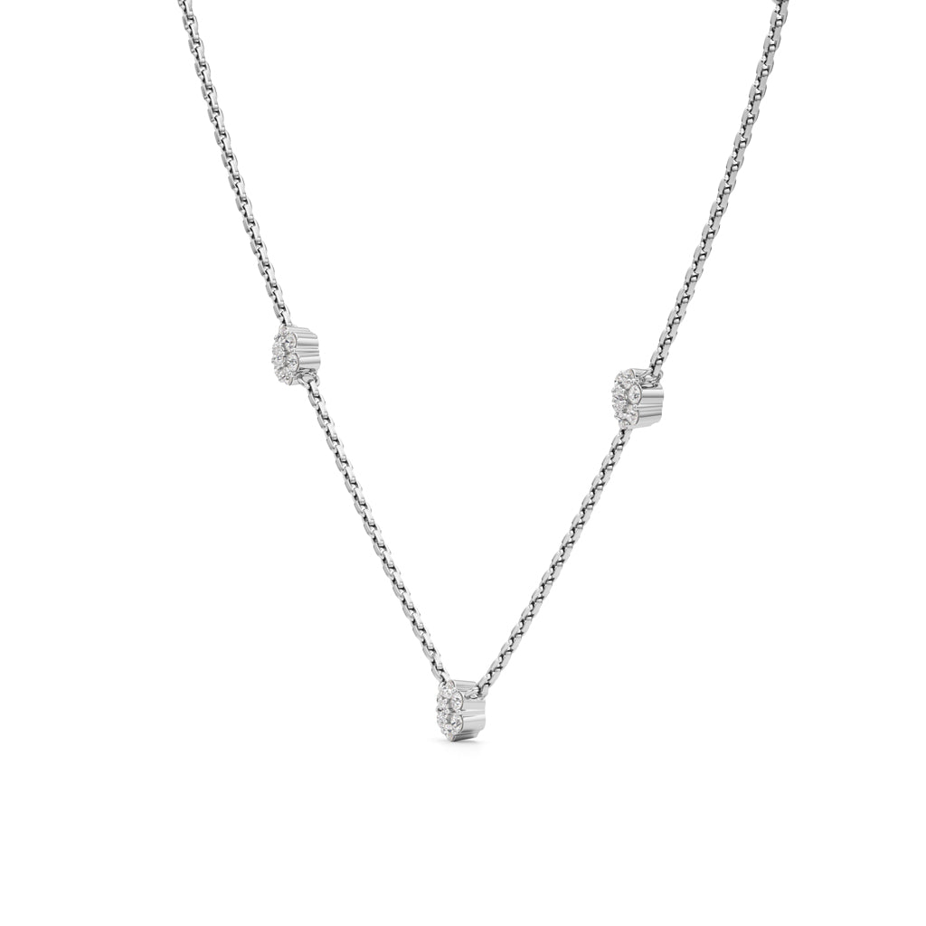 Wistaria Flower Style Round Cut Delicate Pendant