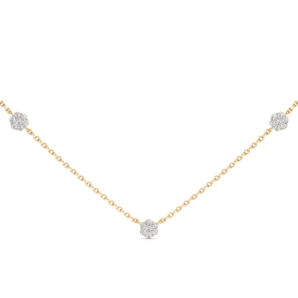 Wistaria Flower Style Round Cut Delicate Pendant