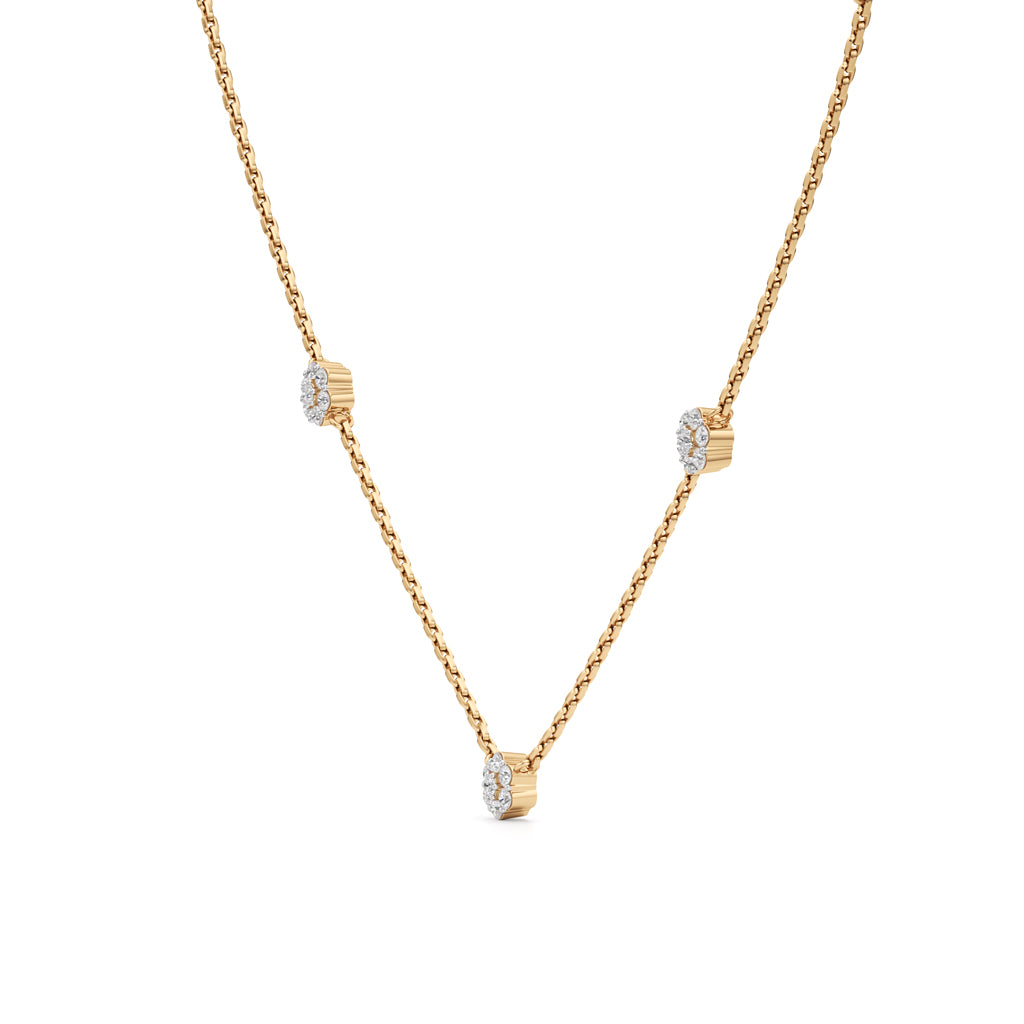 Wistaria Flower Style Round Cut Delicate Pendant