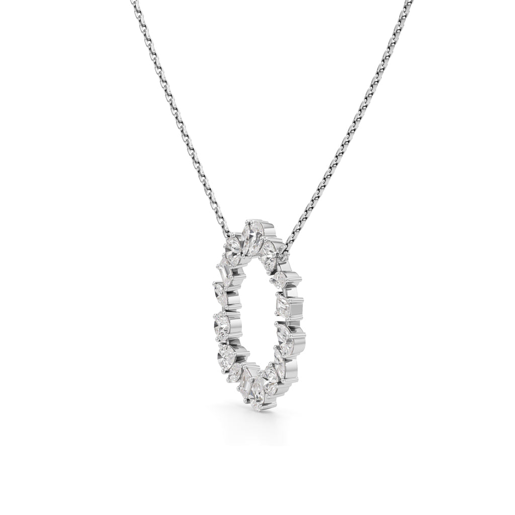 Ravenna 1.75Ct Open Circle Pear Cut Fancy Pendant