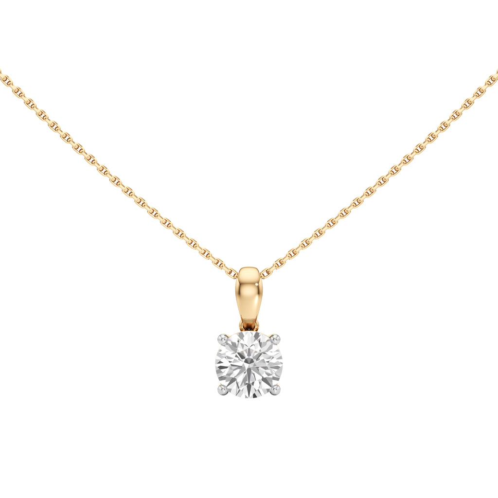 Iris 2Ct Solitaire Round Cut Solitaire Pendant