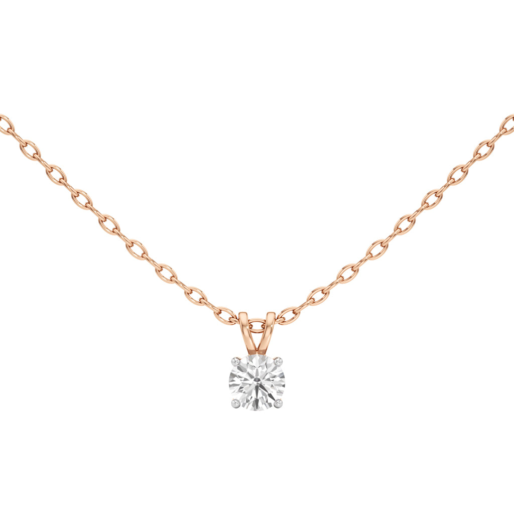 1Ct Round Shape Solitaire Pendants
