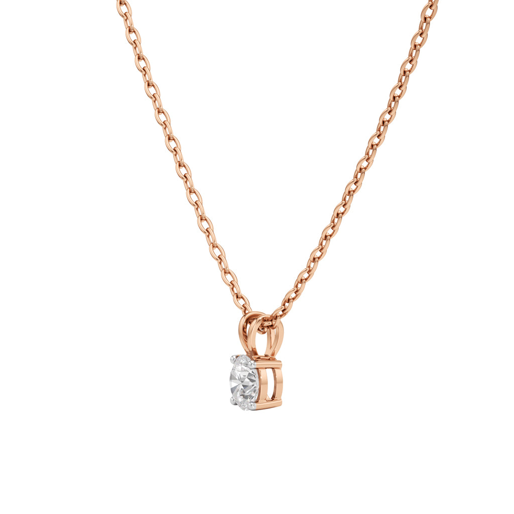 1Ct Round Shape Solitaire Pendants